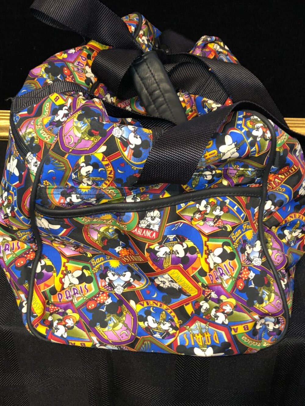 Vintage 90s Nicole Miller Disney World Travel Duffle Bag Weekender